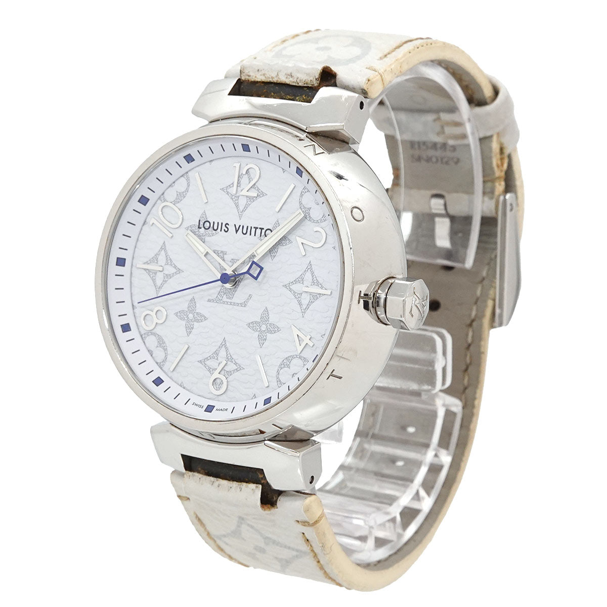 Tambour GM QA114 Quartz Monogram White Dial Mens