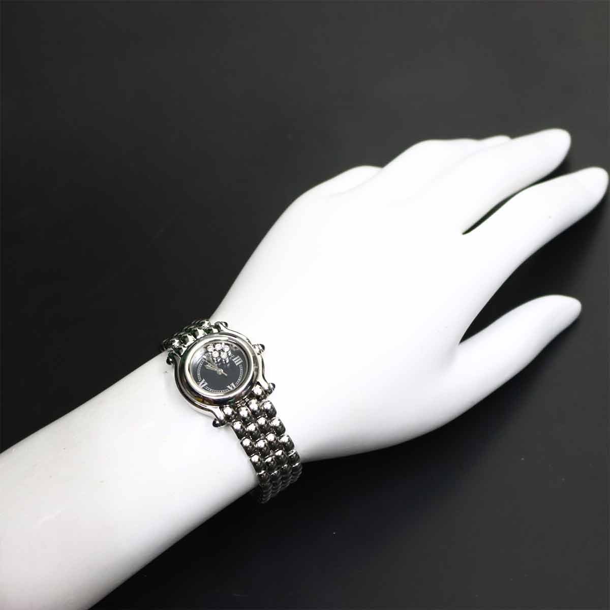 Happy Sport 27/8250-23 5P Diamond Black Dial Leadies Watch