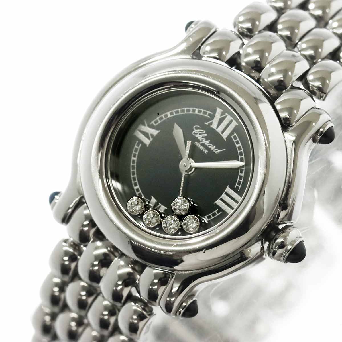 Happy Sport 27/8250-23 5P Diamond Black Dial Leadies Watch
