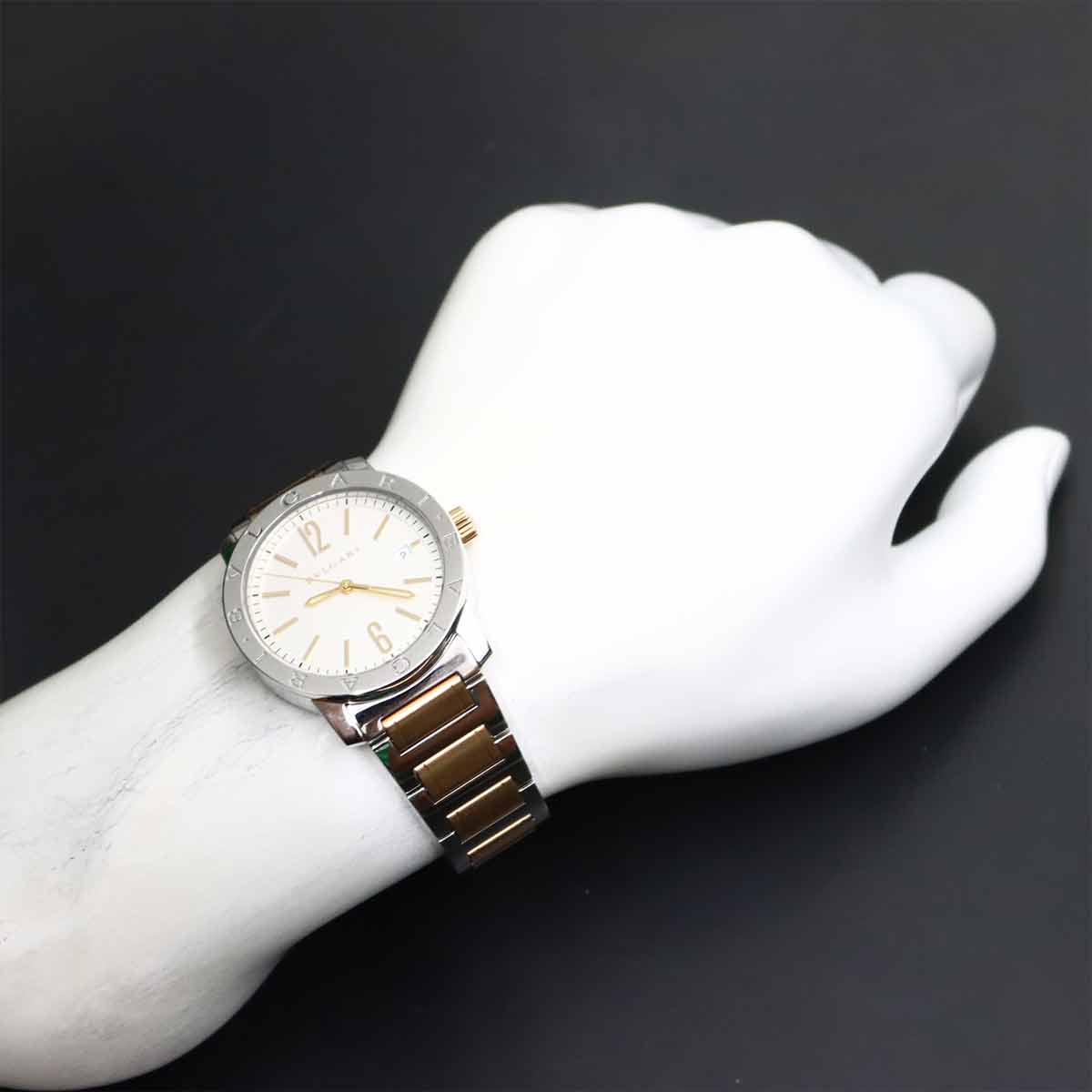 BVLGARI BVLGARI BB39S Automatic YG Silber Dial Mens Watch