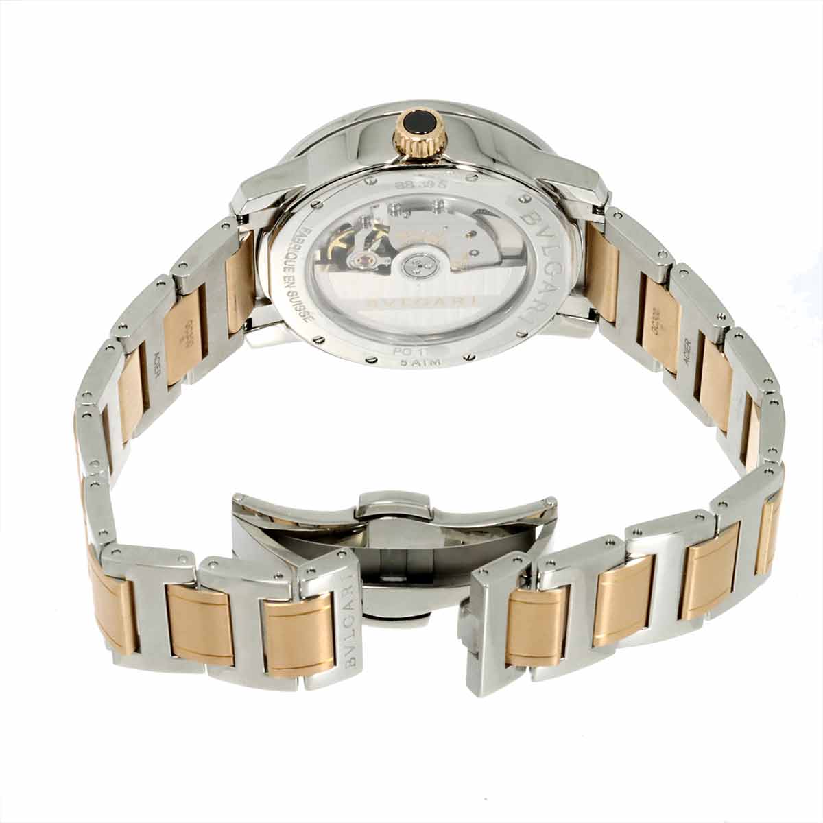 BVLGARI BVLGARI BB39S Automatic YG Silber Dial Mens Watch