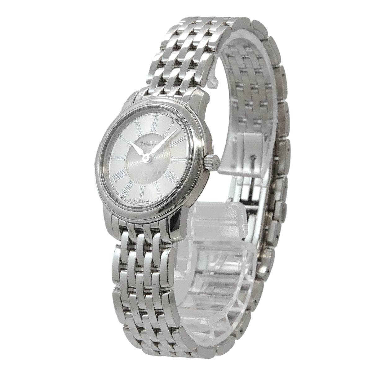 Mark Round Quartz Silver Dial Ladies Wrist Watch