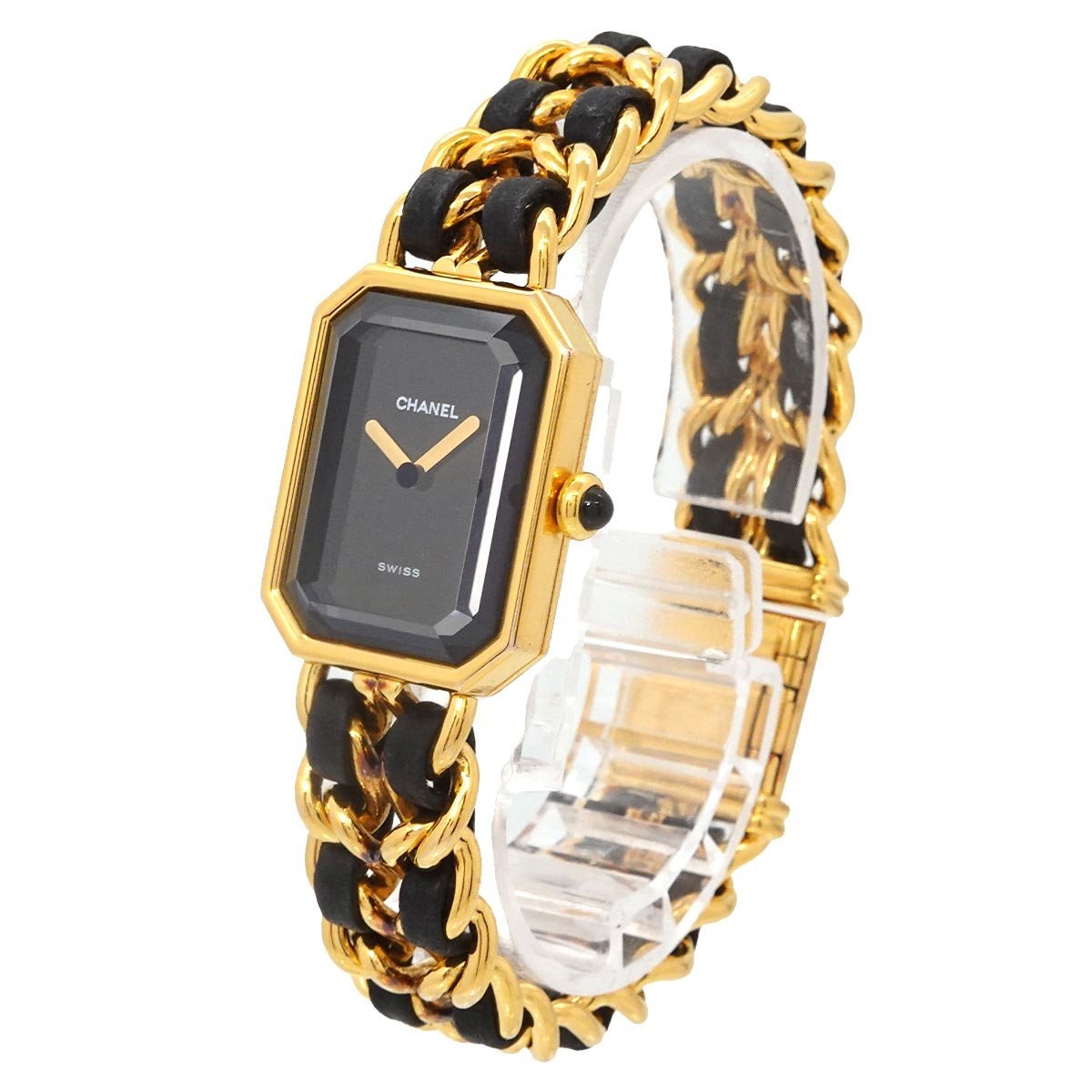 Premiere Size L H0001 Vintage Quartz Black Dial Ladies Watch