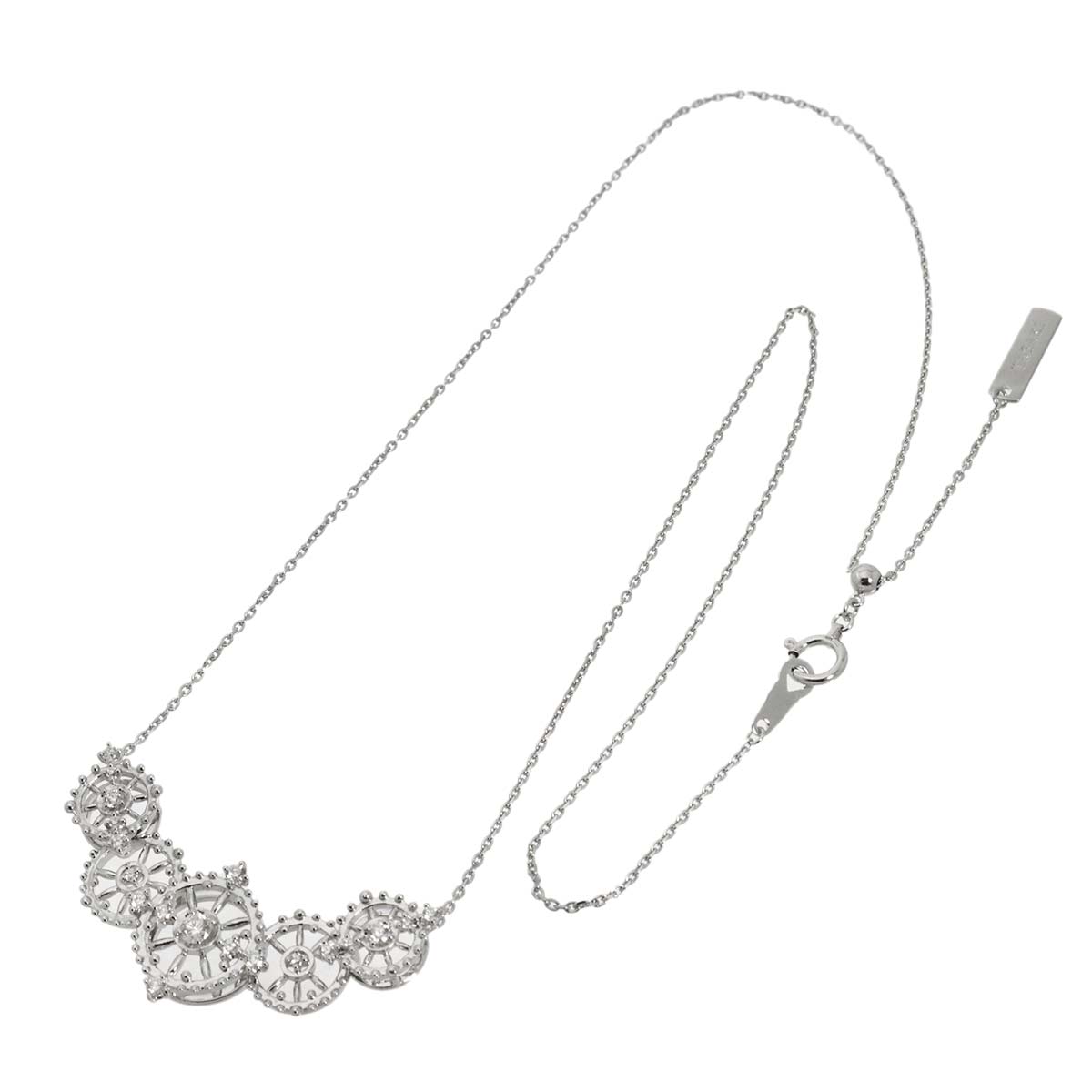 Diamond 0.32ct Necklace 18K WG White Gold 750