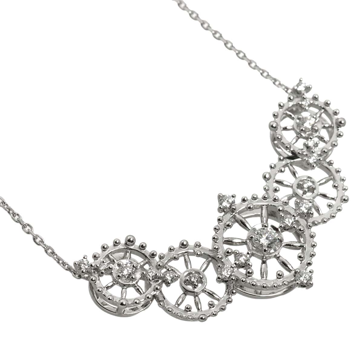 Diamond 0.32ct Necklace 18K WG White Gold 750