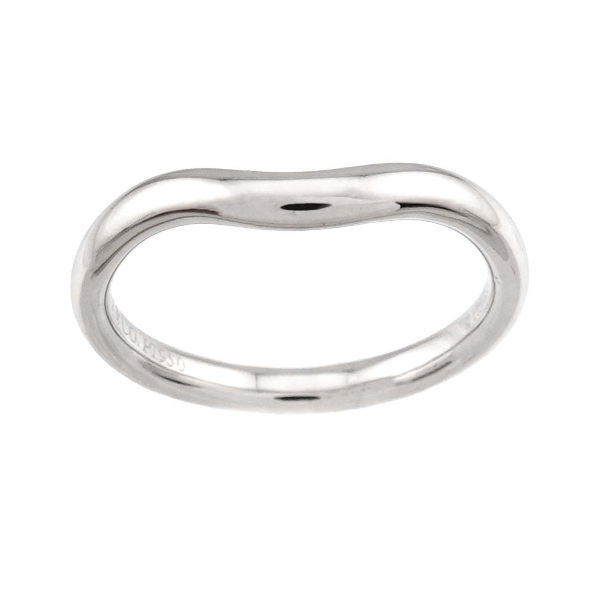 Curved Band Ring Pt Platinum size3.75(US)