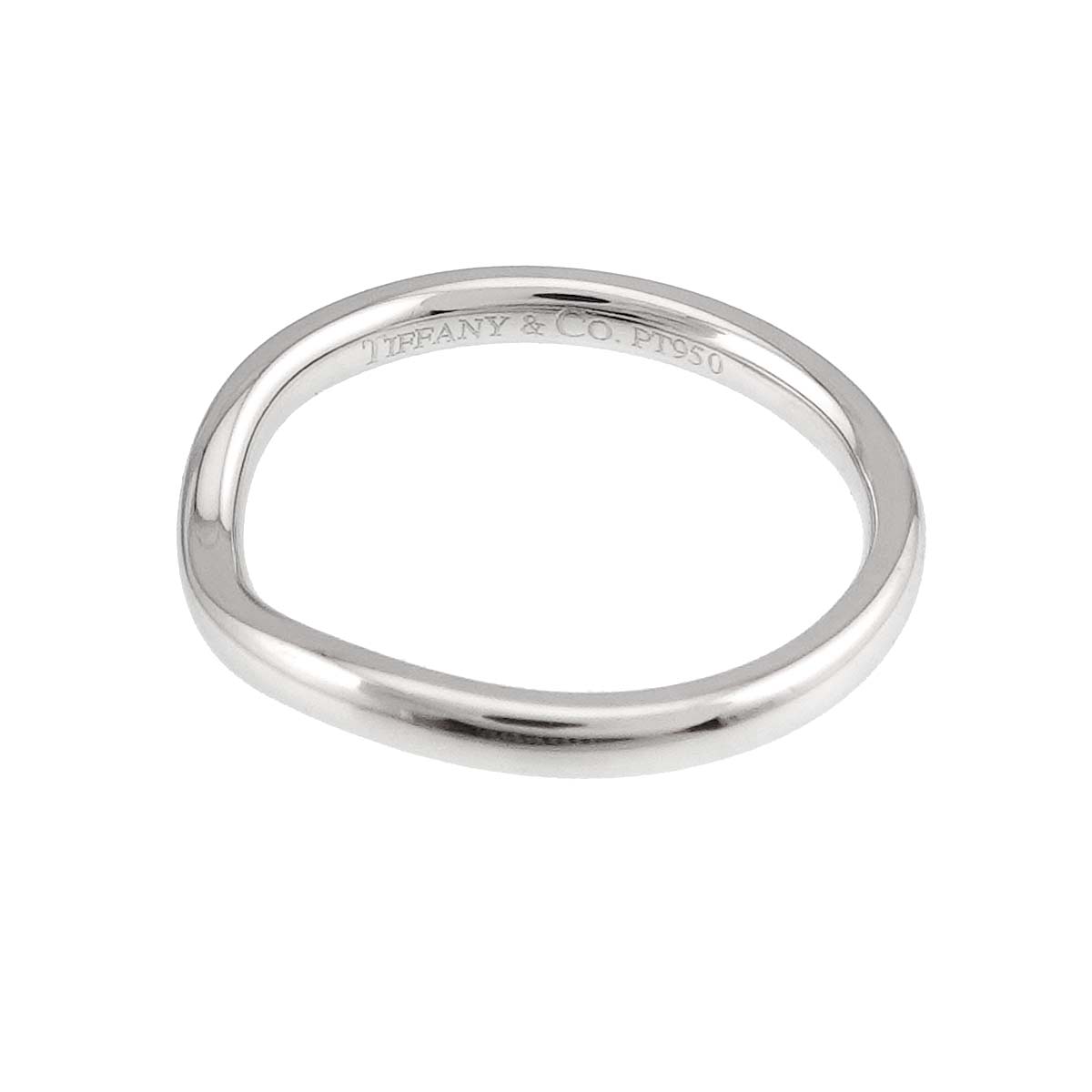 Curved Band Ring Pt Platinum size3.75(US)