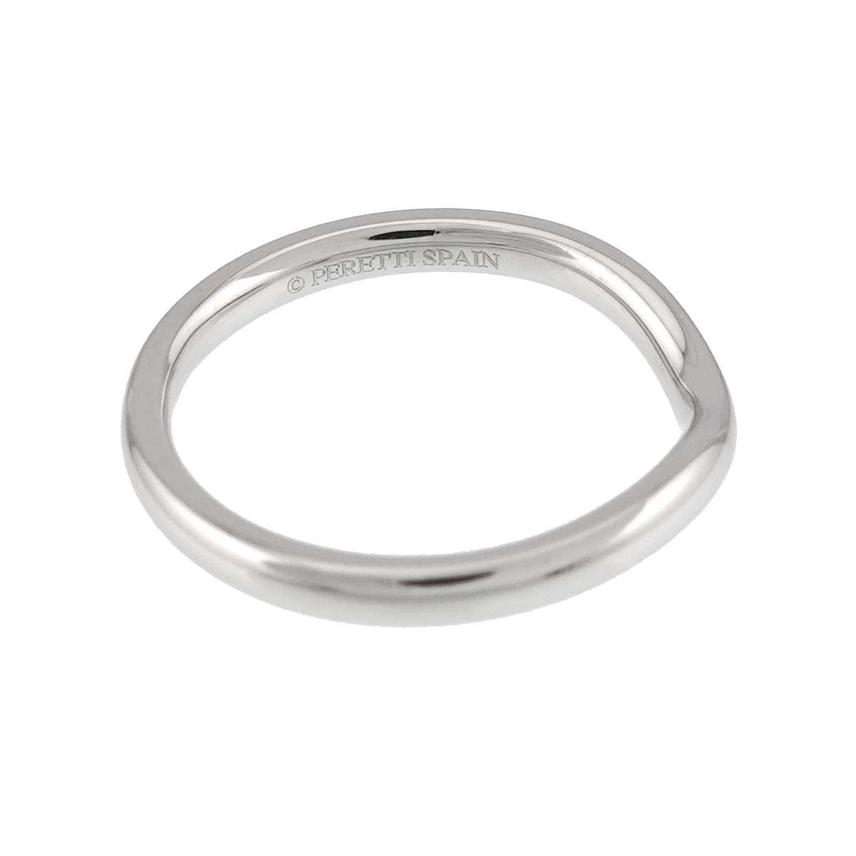 Curved Band Ring Pt Platinum size3.75(US)