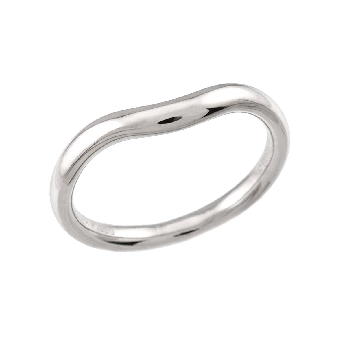Curved Band Ring Pt Platinum size3.75(US)