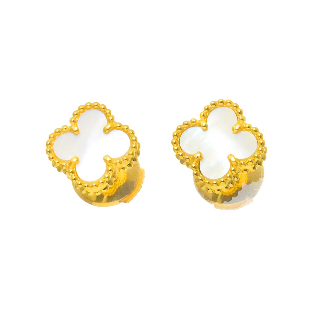 Alhambra MOP Earrings Pierced 18K YG 750