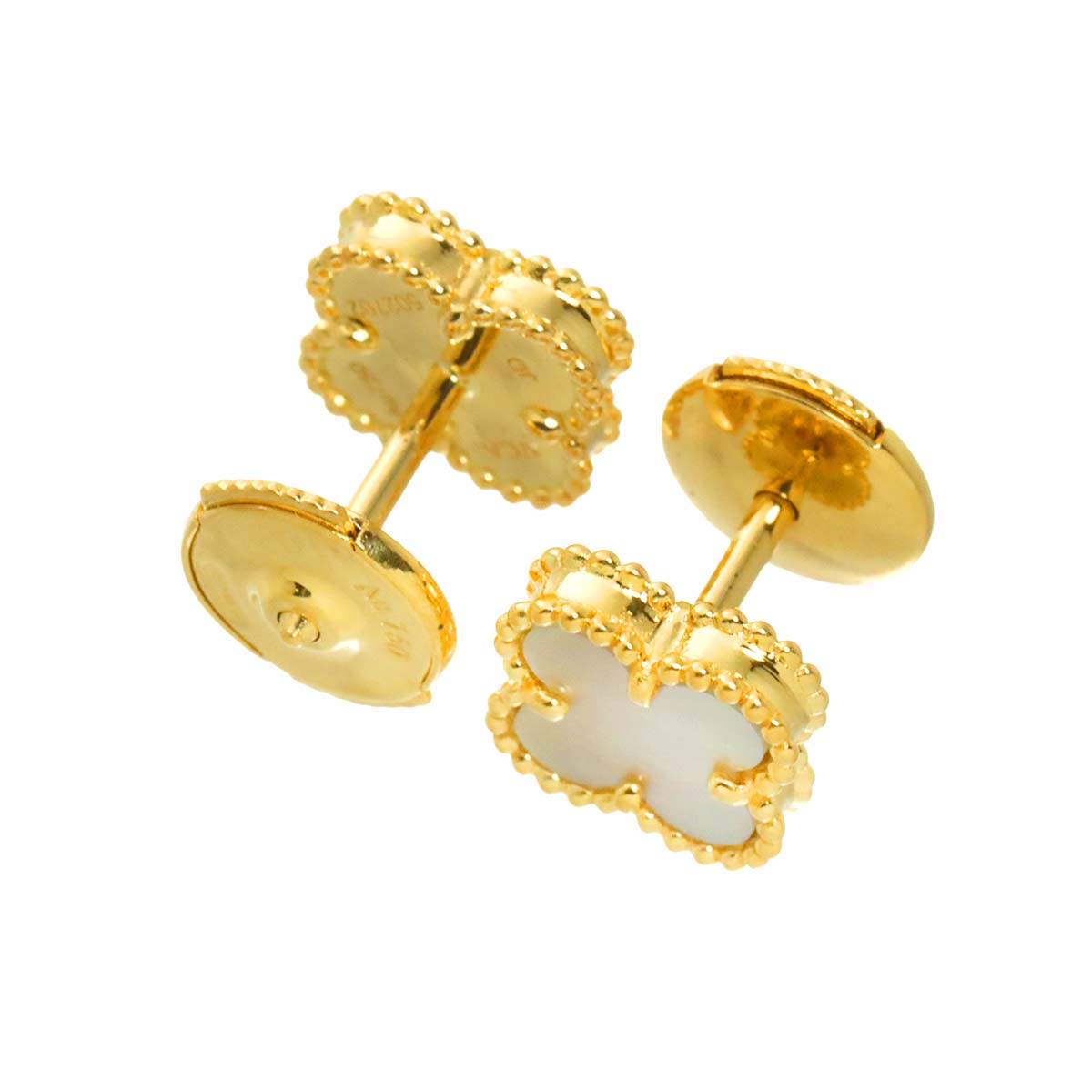 Alhambra MOP Earrings Pierced 18K YG 750