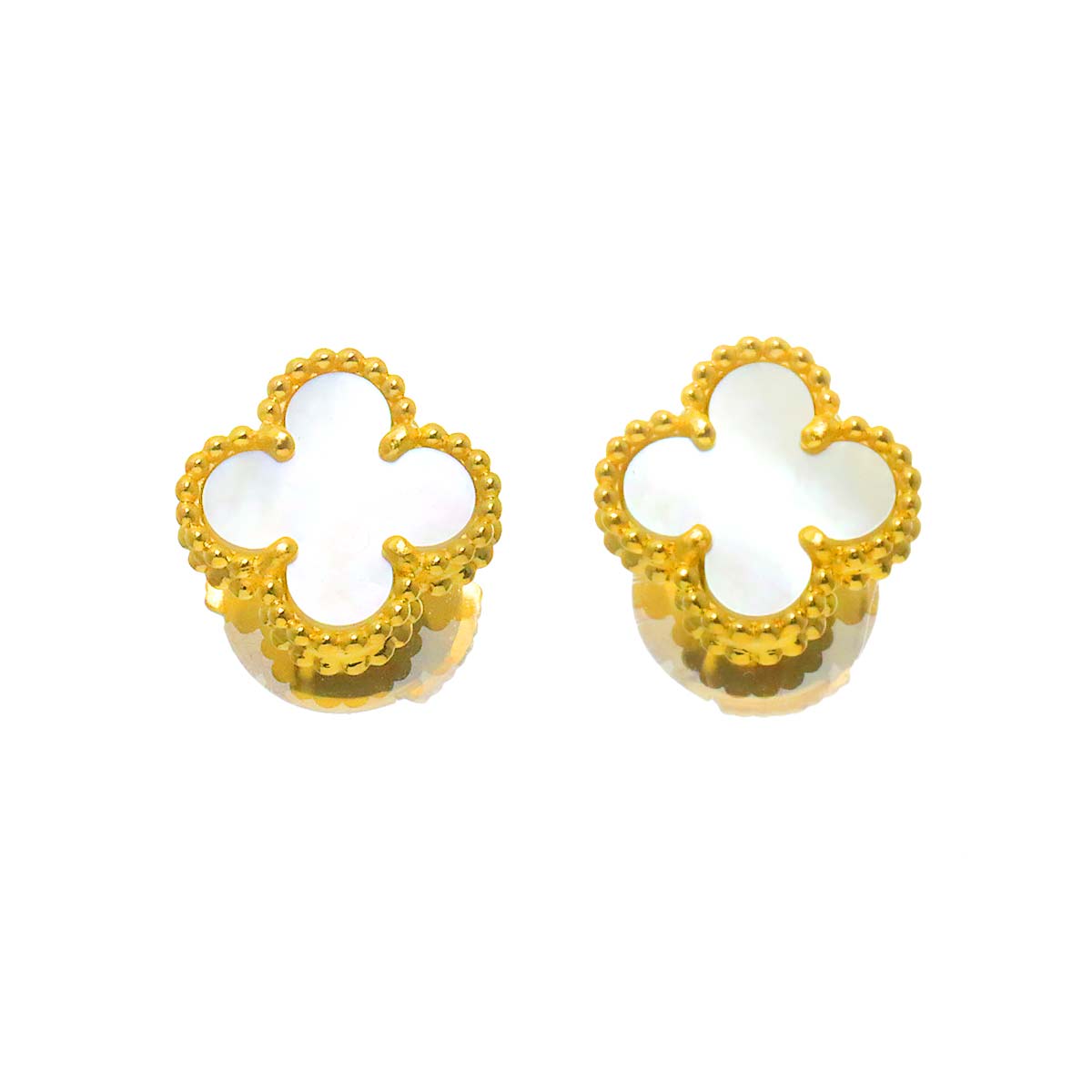 Alhambra MOP Earrings Pierced 18K YG 750