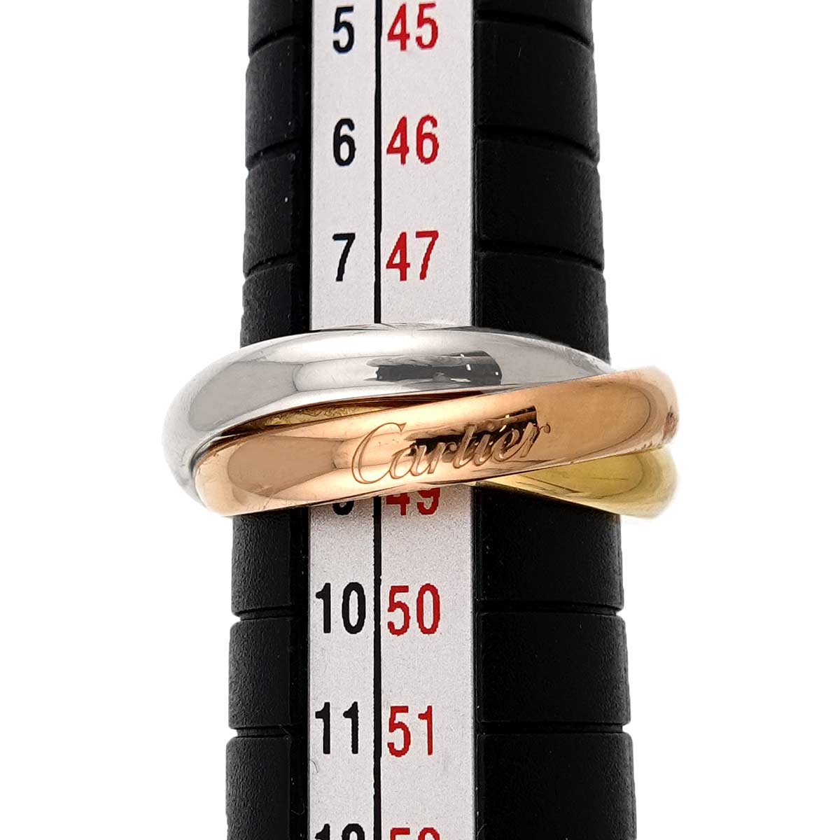 Trinity Ring 18K YG WG PG 750 Size48 4.5(US)