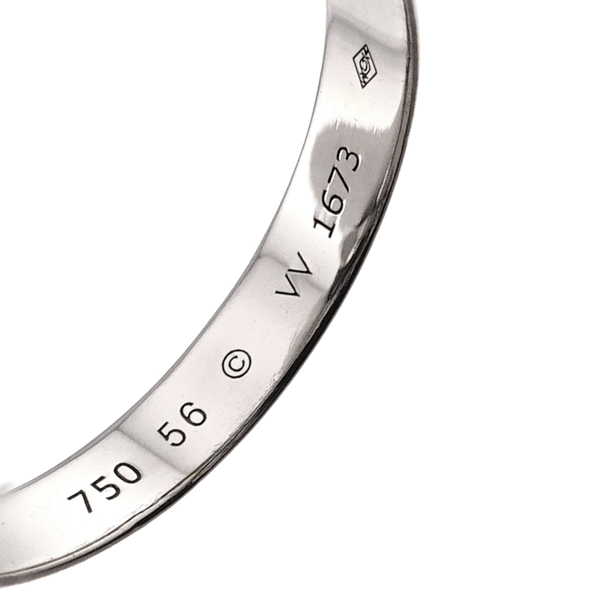 Trinity Ceramic Ring MM K18 White Gold 750 size56 7.5(US)
