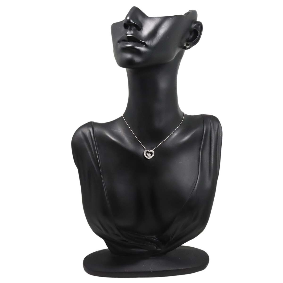 Diamond 0.25ct Heart Necklace 18K White Gold 750
