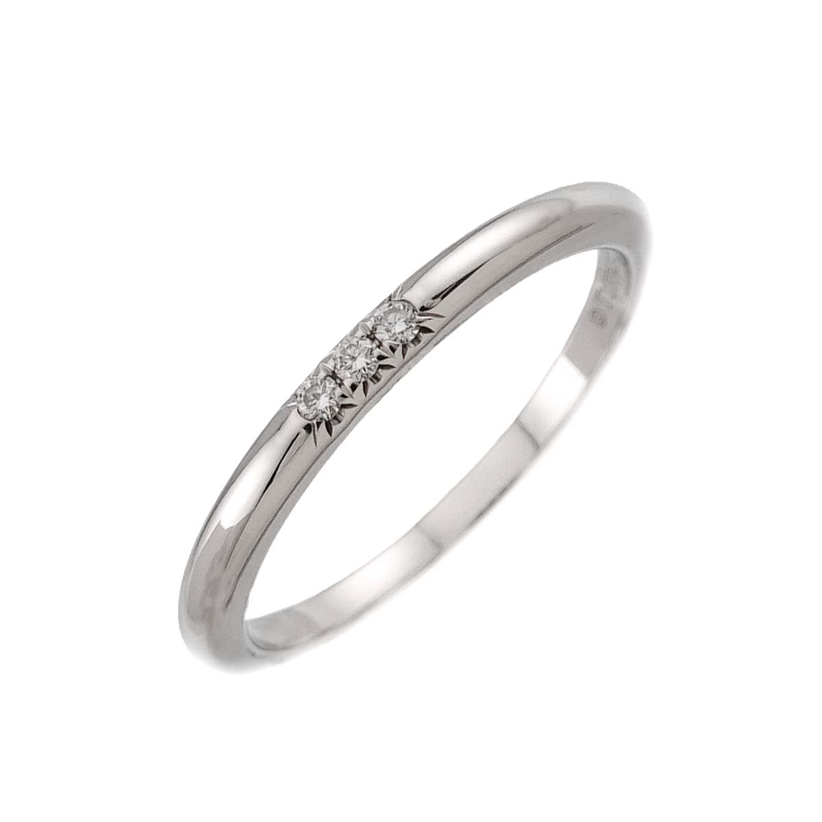 Forever Band Diamond Ring Pt Platinum Size5.75-6(US)
