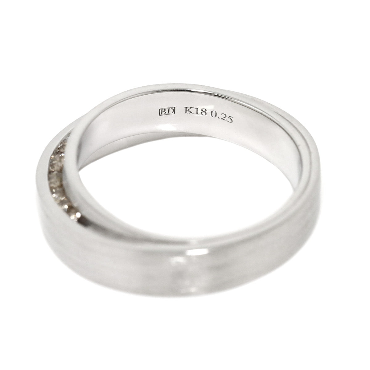 Diamond 0.25ct Ring 18K WG 750 size8.25(US)
