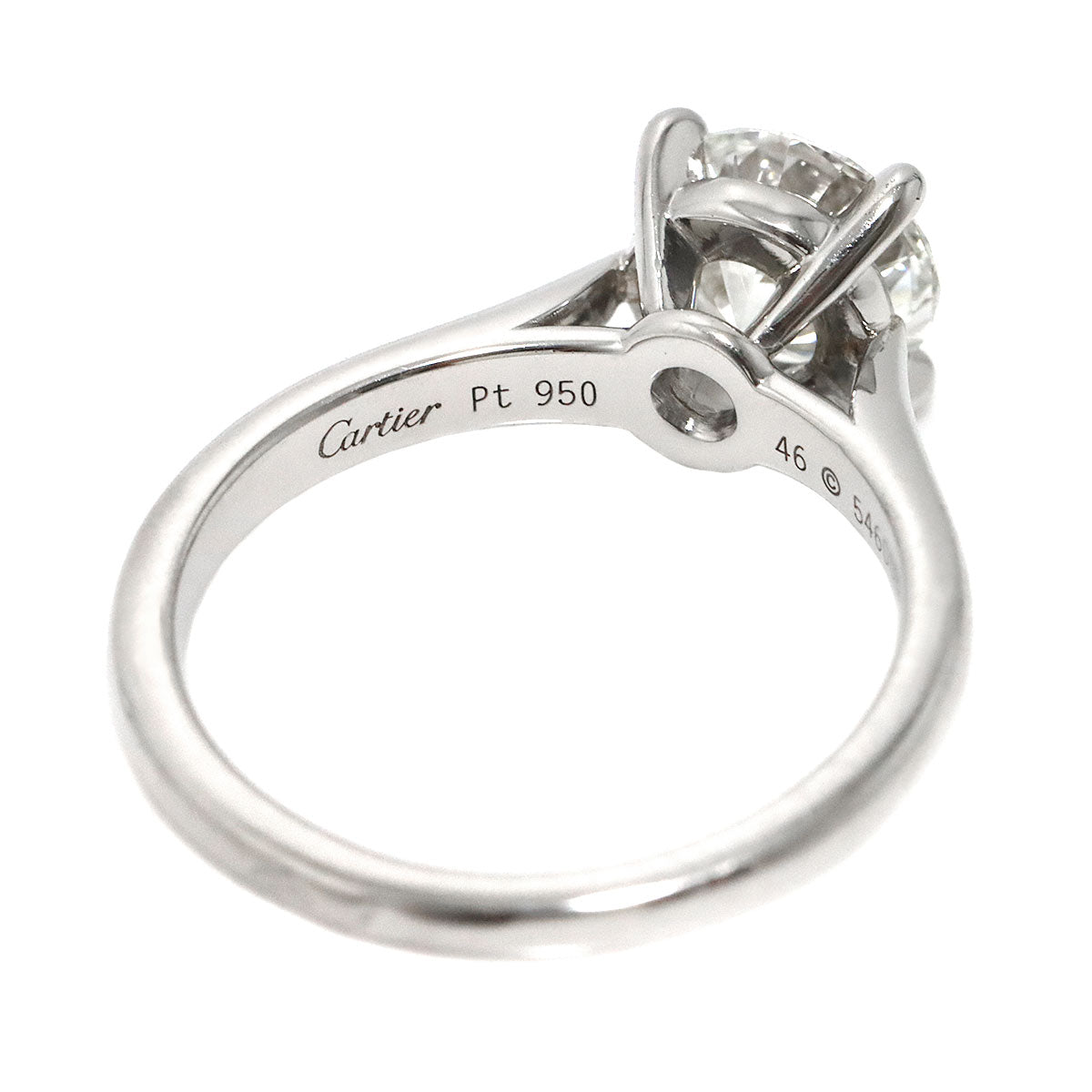 Diamond 1.01ct F/VS1/EX Ring Platinum size46 3.75-4(US)