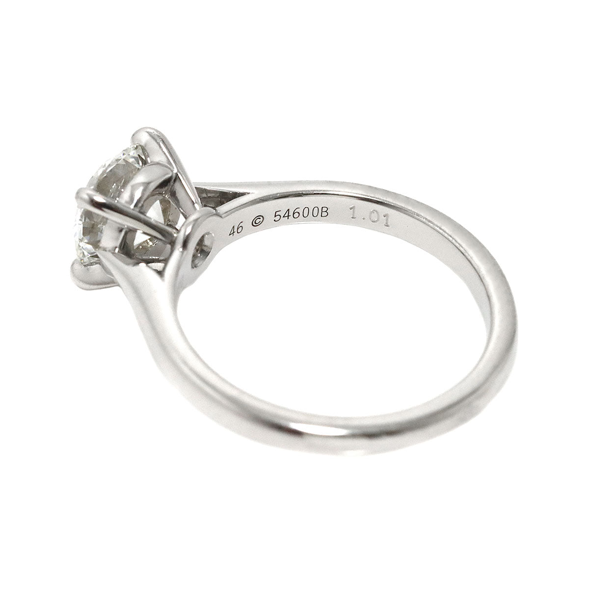 Diamond 1.01ct F/VS1/EX Ring Platinum size46 3.75-4(US)