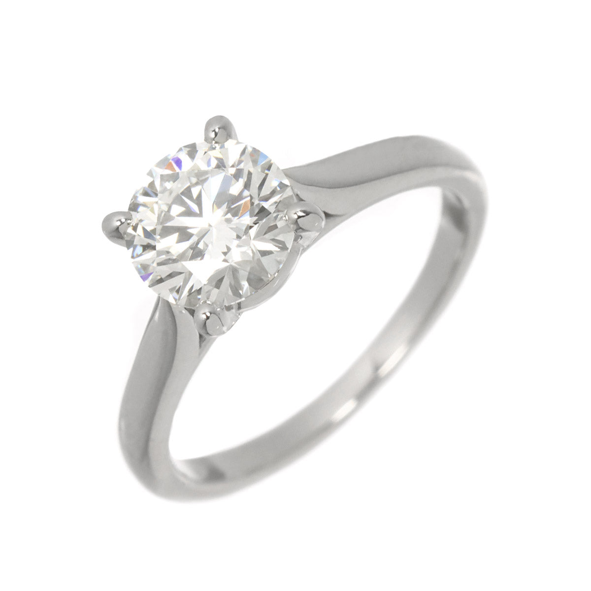 Diamond 1.01ct F/VS1/EX Ring Platinum size46 3.75-4(US)
