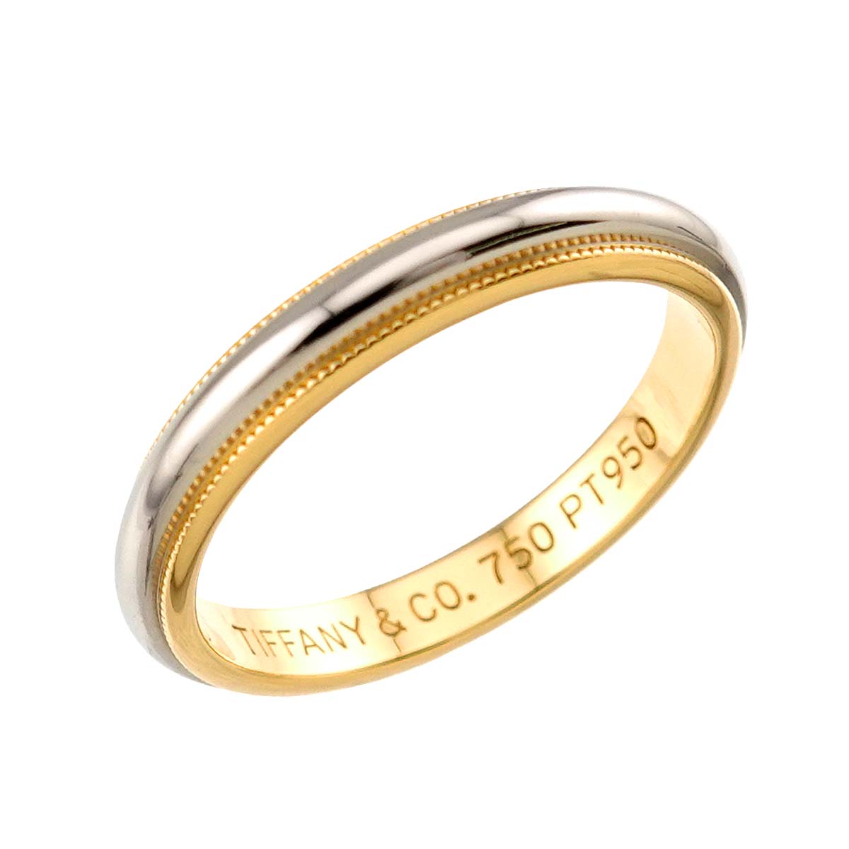 Milgrain Band Ring 18K YG 750 Pt Size7.75-8(US)