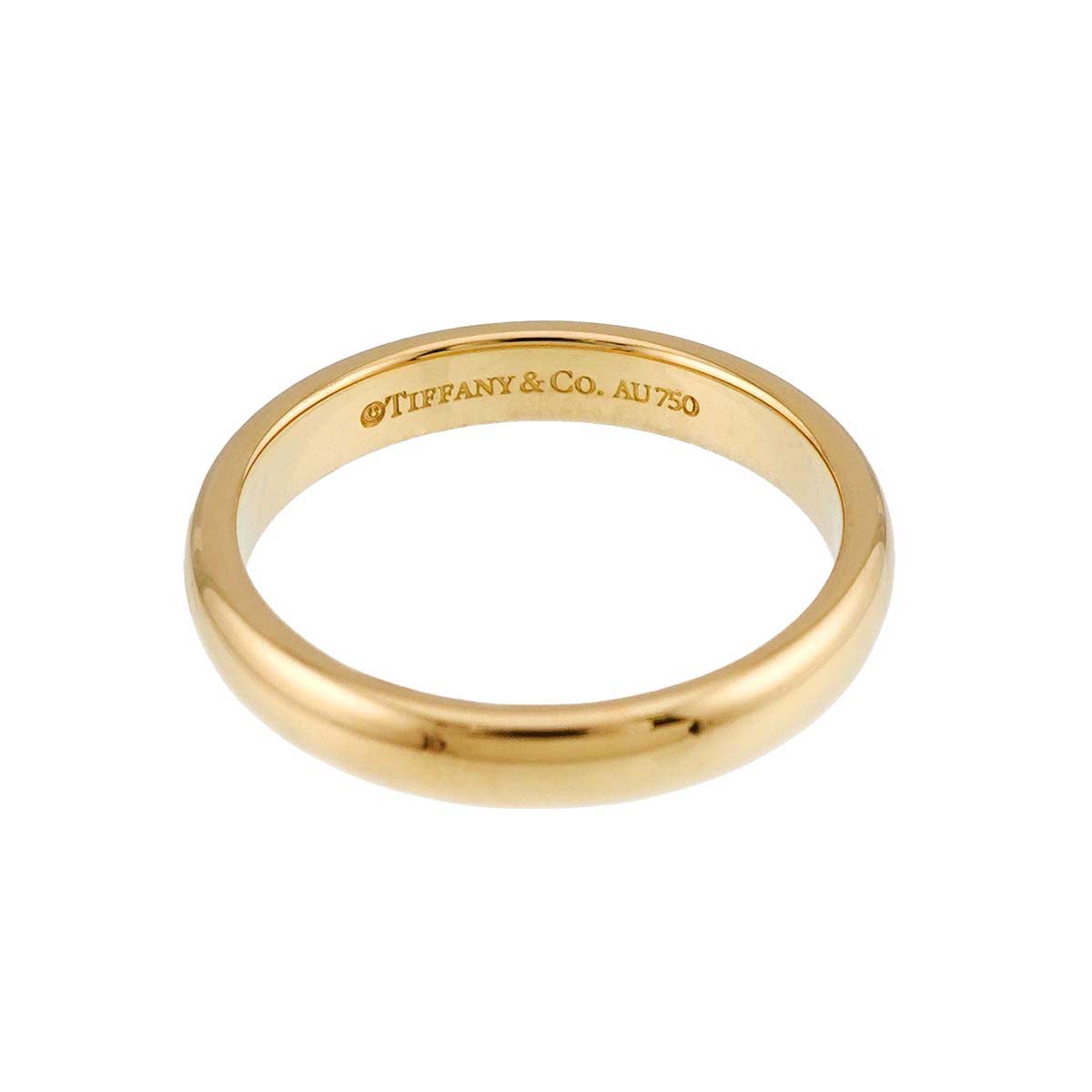 Forever Band Ring 18K Yellow Gold 750 Size4.5-4.75(US)