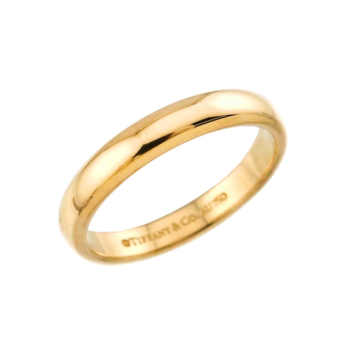 Forever Band Ring 18K Yellow Gold 750 Size4.5-4.75(US)