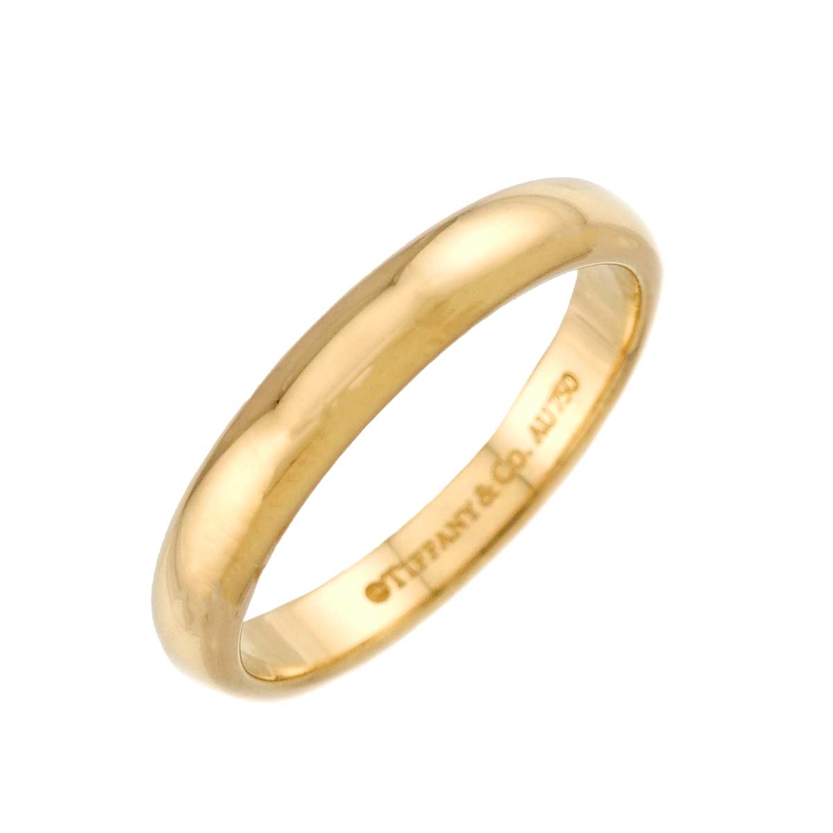 Forever Band Ring 18K Yellow Gold 750 Size4.5-4.75(US)