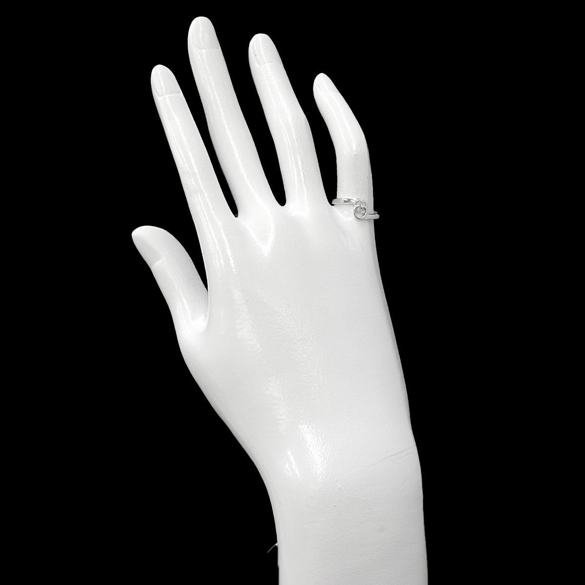 GG Logo Ring 18K WG White Gold 750 Size10 5.25(US)