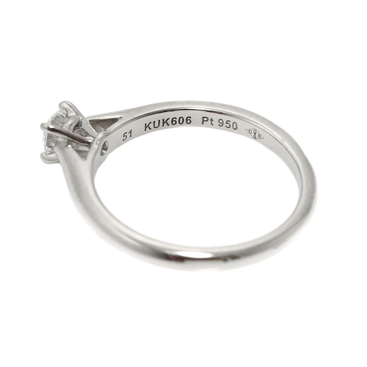 Diamond 0.23ct D/VVS1/EX Ring Platinum size51 5.5-5.75(US)