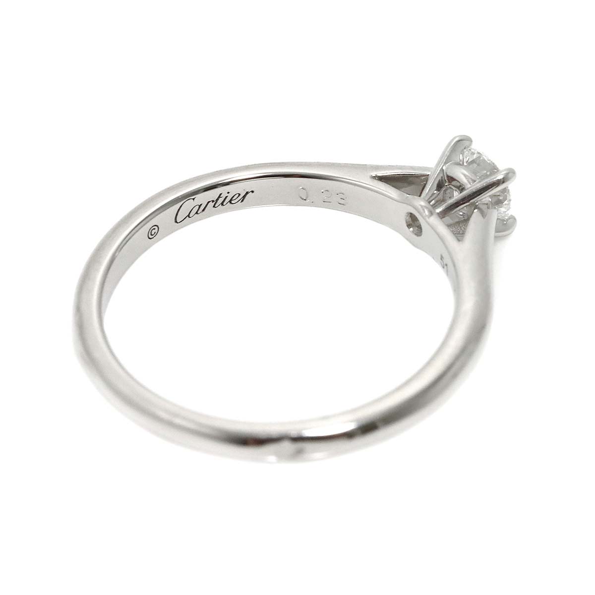 Diamond 0.23ct D/VVS1/EX Ring Platinum size51 5.5-5.75(US)
