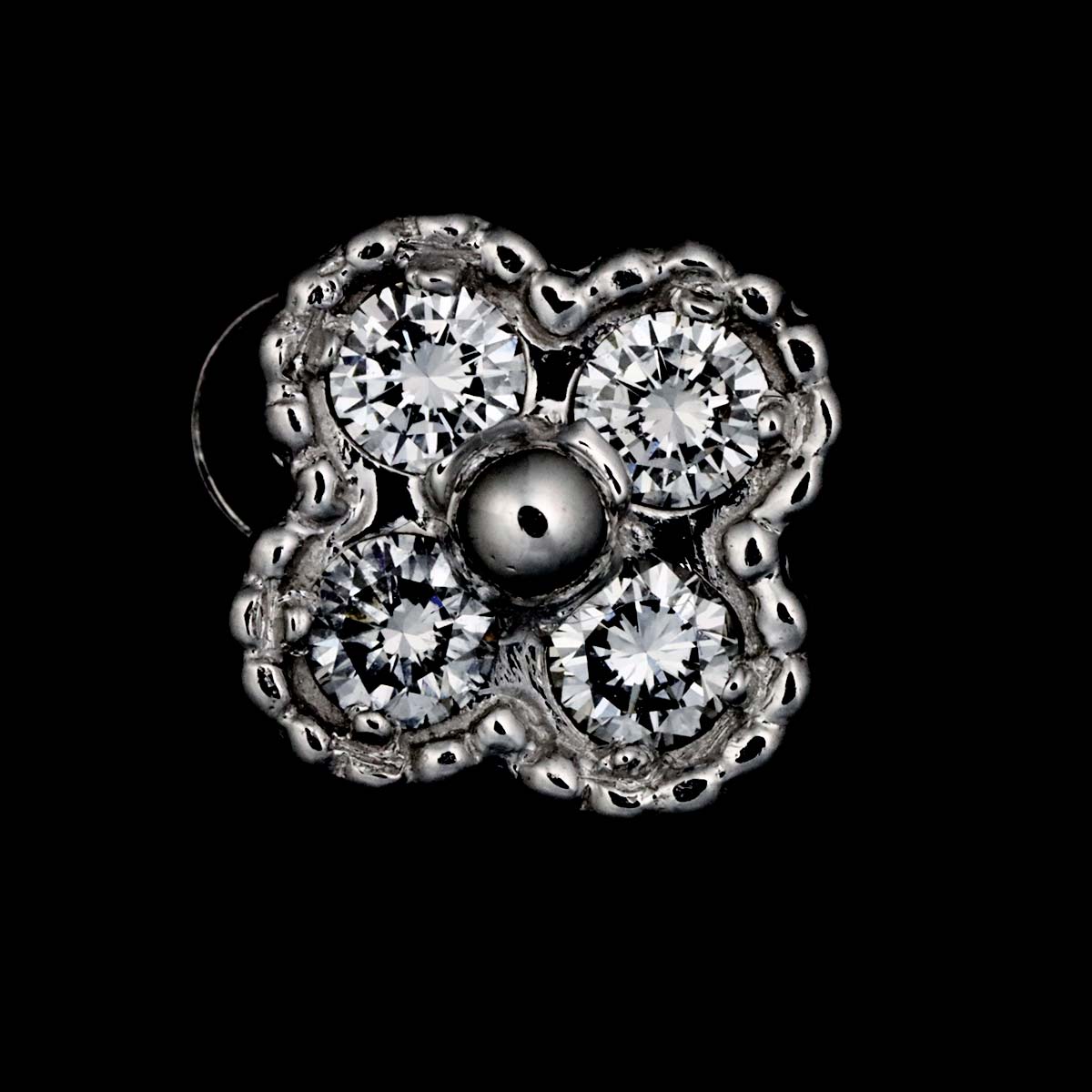 Diamond Earrings 18K 14K WG 750 585