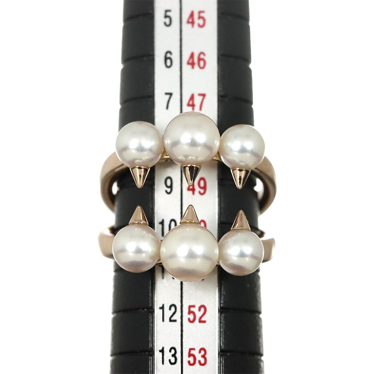 Akoya Pearl 6.2-5.0mm Ring 18K PG 750 Size5.25(US)