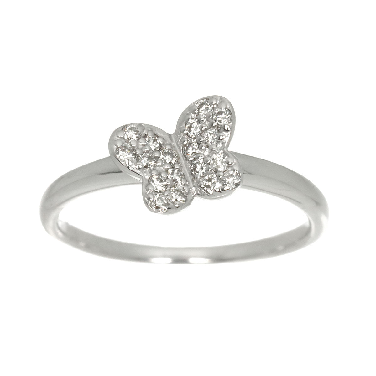 Diamond 0.15ct Ring 18K WG 750 Size5.25(US)
