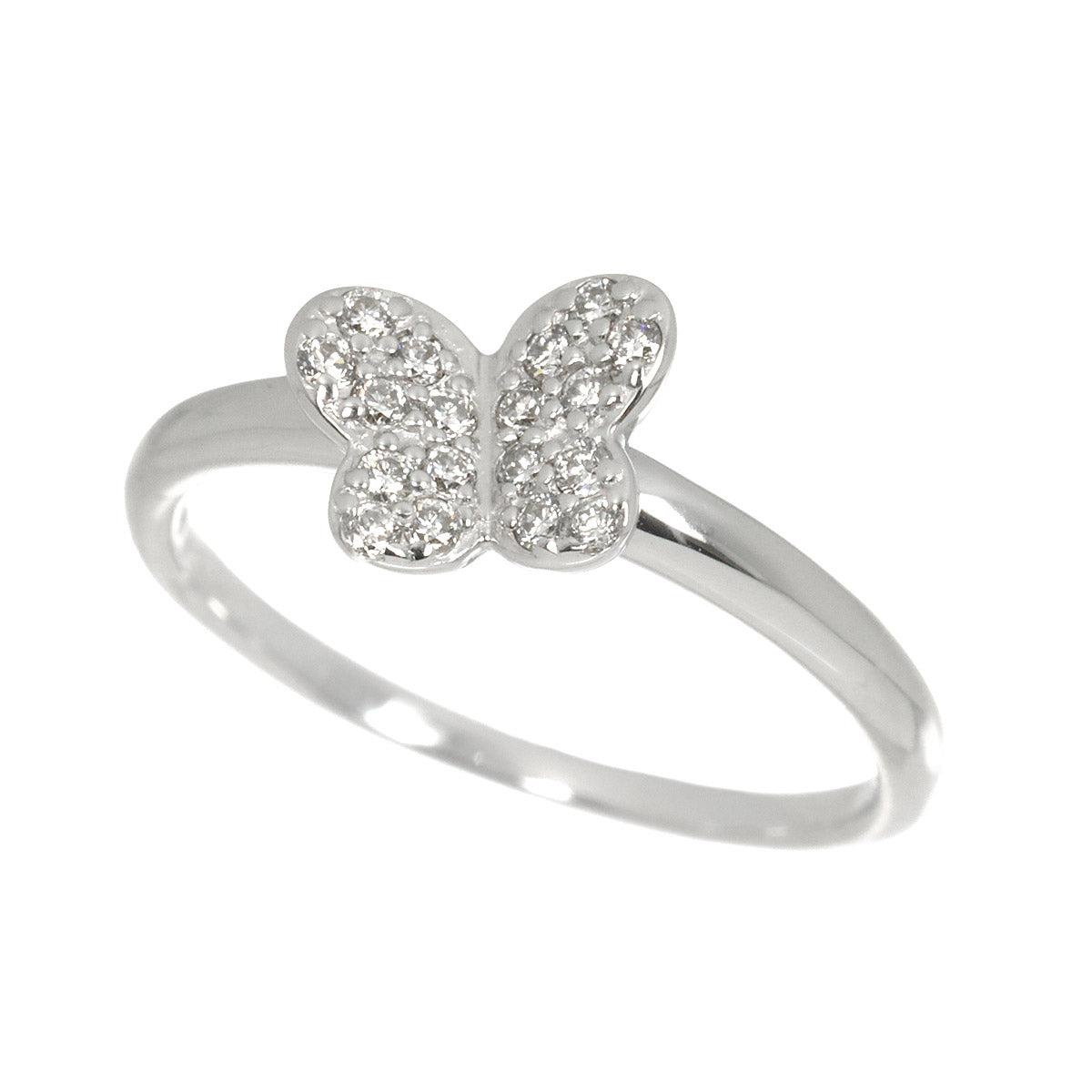 Diamond 0.15ct Ring 18K WG 750 Size5.25(US)