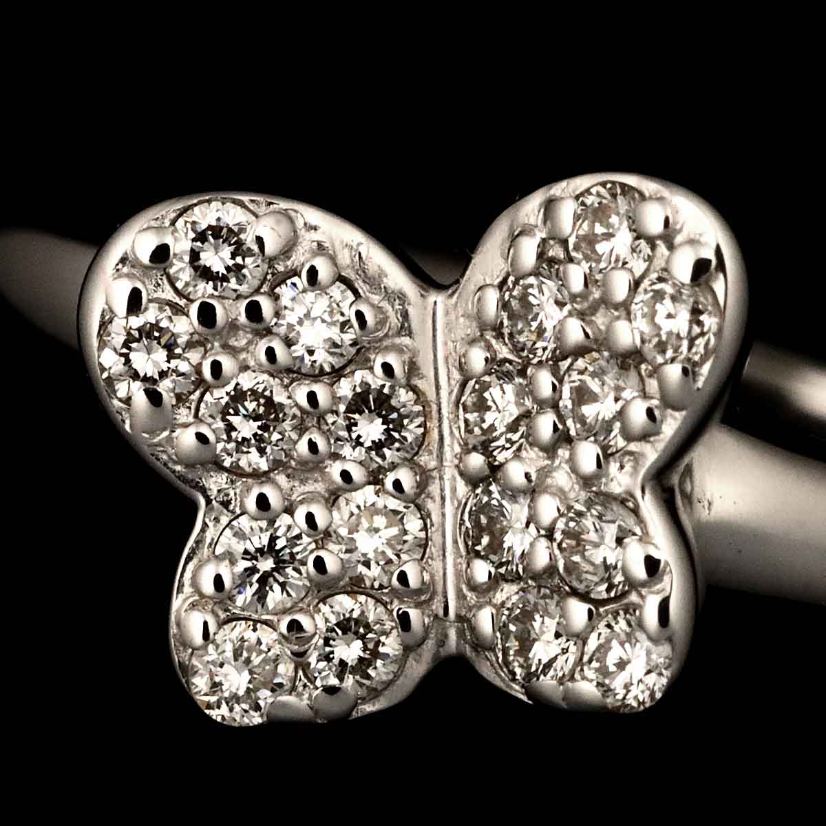 Diamond 0.15ct Ring 18K WG 750 Size5.25(US)