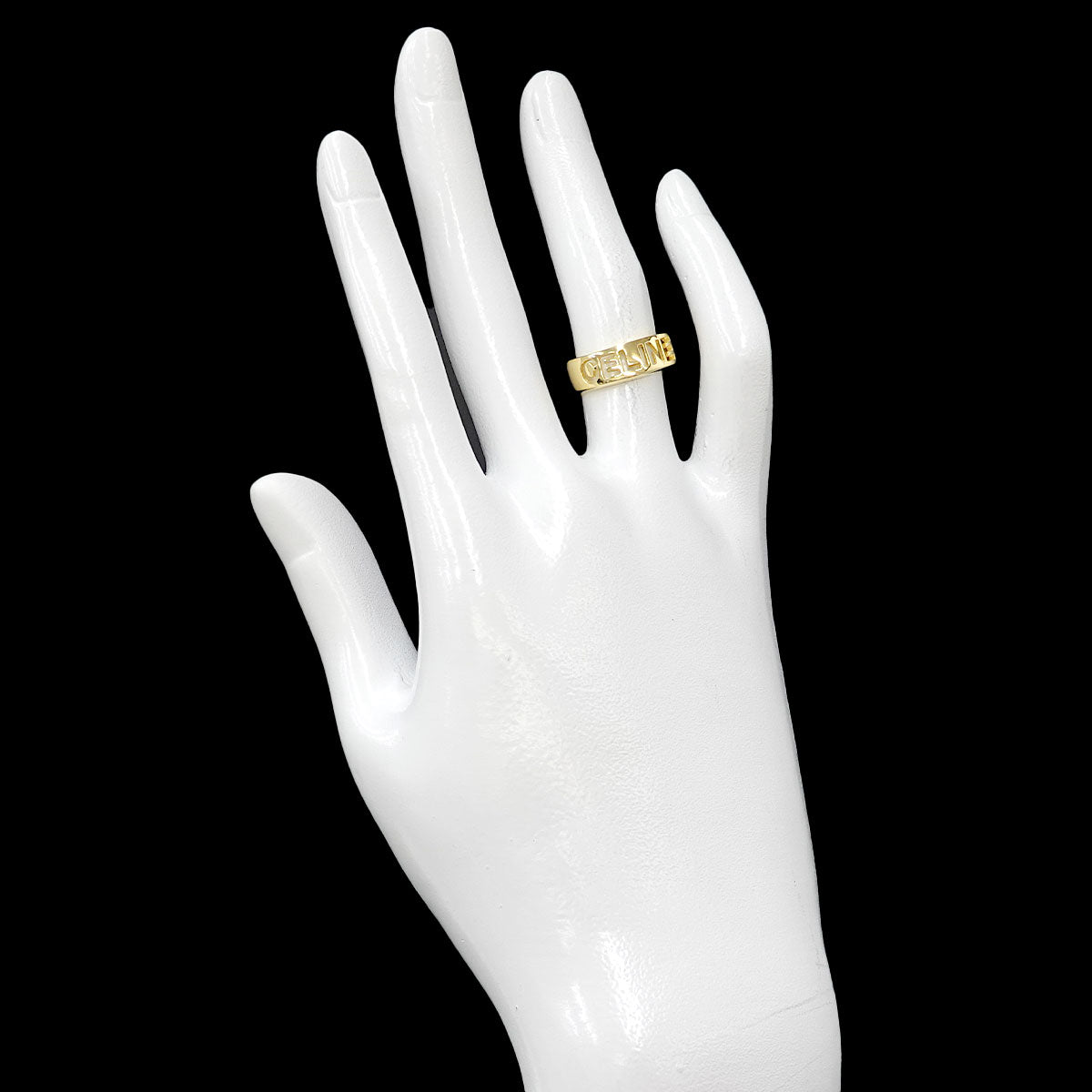 Logo Ring 18K Yellow Gold 750 size4-4.5(US)