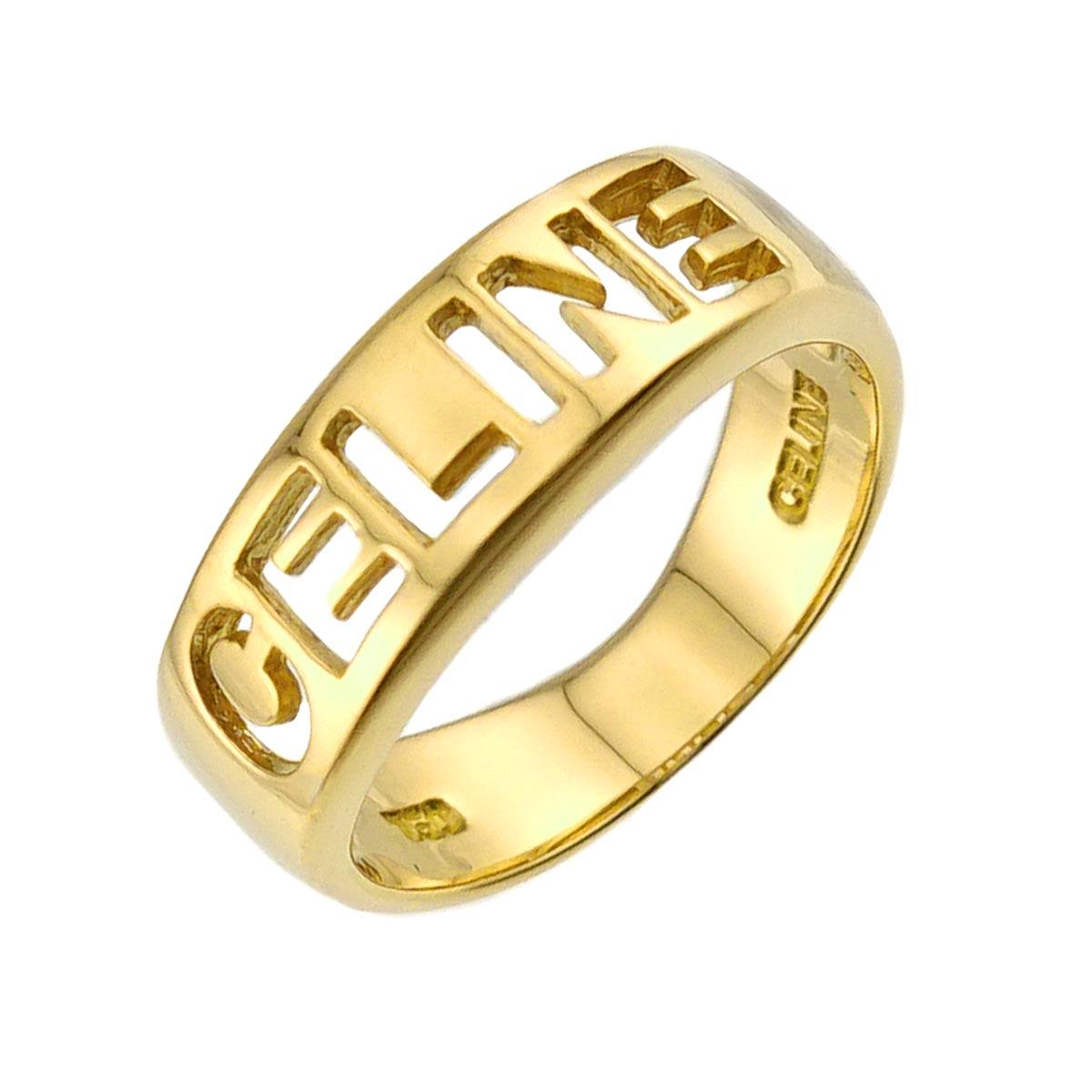 Logo Ring 18K Yellow Gold 750 size4-4.5(US)