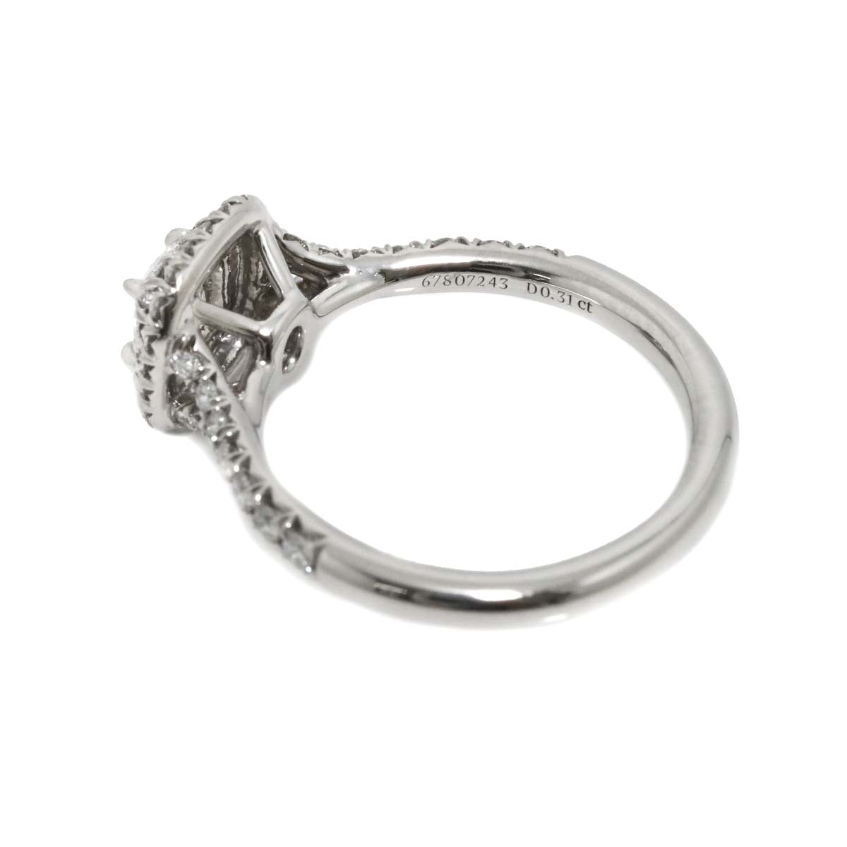Diamond 0.31ct H/VS1/3EX Ring Platinum Size4-4.5(US)