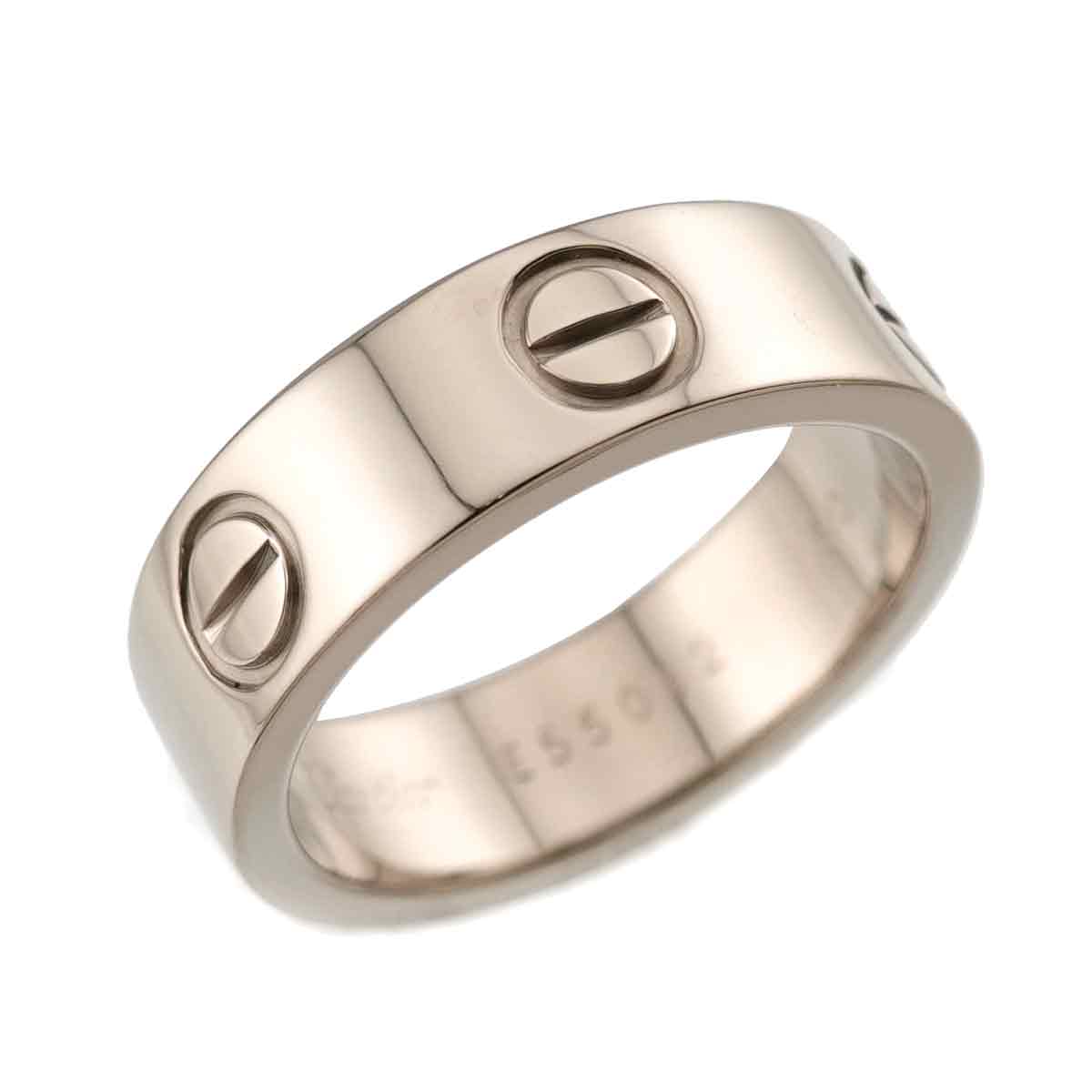 Love Ring 18K White Gold 750 size50 4.75-5(US)