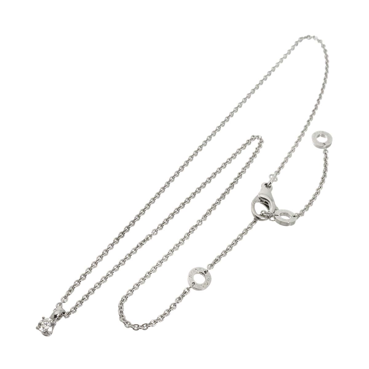 Diamond 0.27ct H/VVS2/EX Necklace 18K White Gold 750