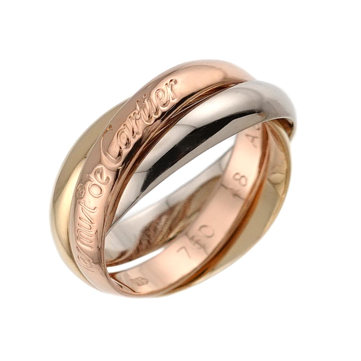 Trinity Ring MM 18K YG WG PG 750 Size48 4.5(US)