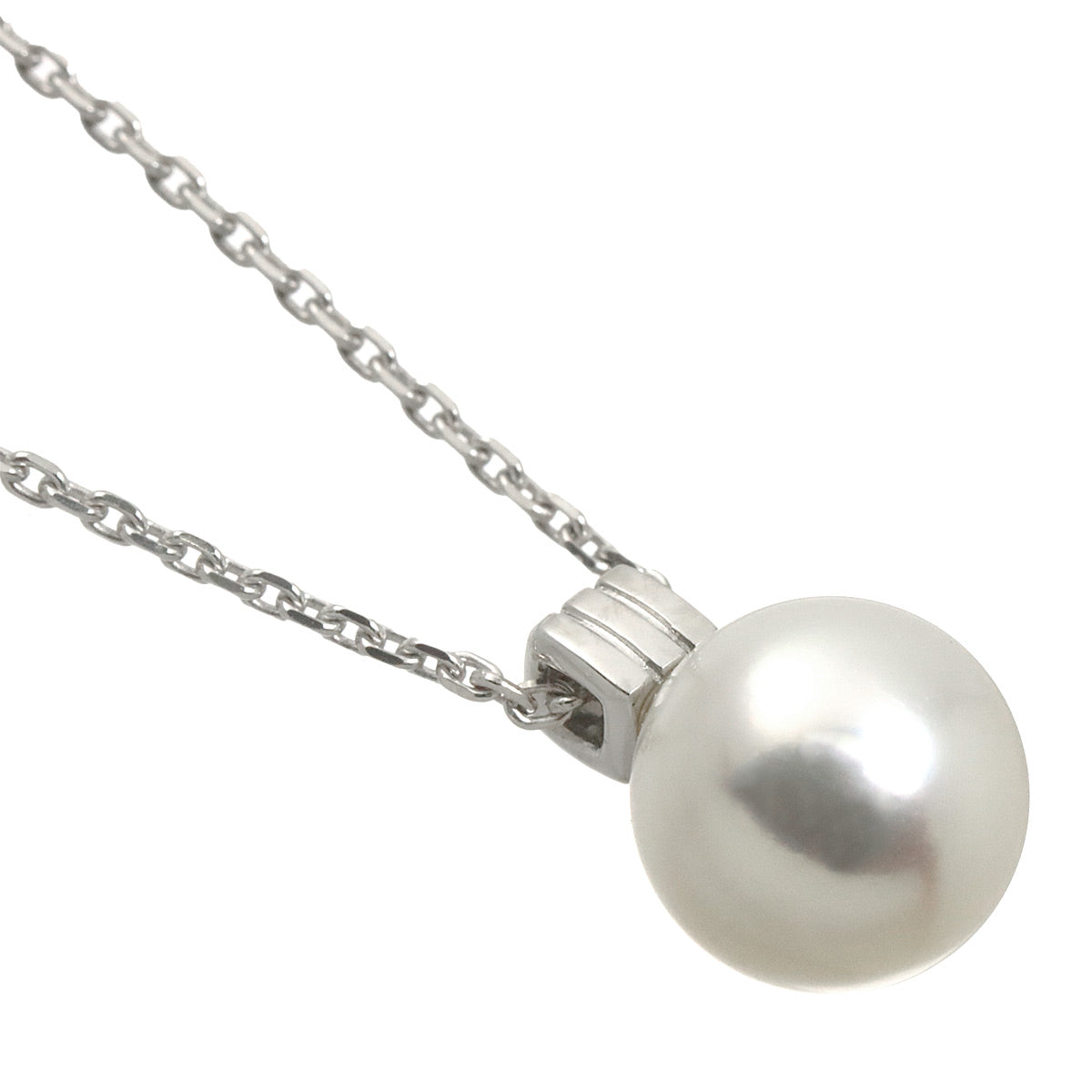 SHIROSUMIKA Akoya pearl 7.9mm Necklace K18 WG 750