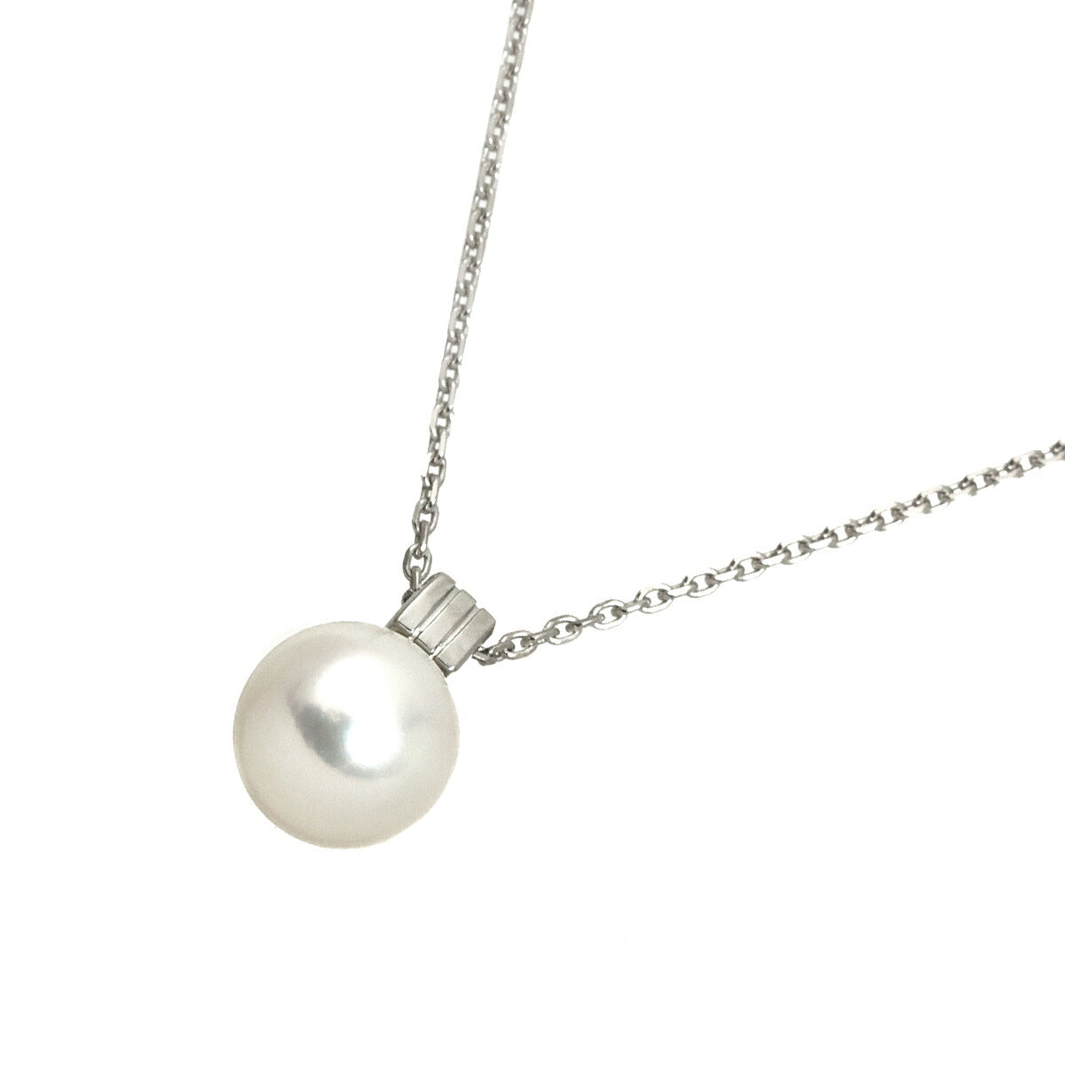 SHIROSUMIKA Akoya pearl 7.9mm Necklace K18 WG 750