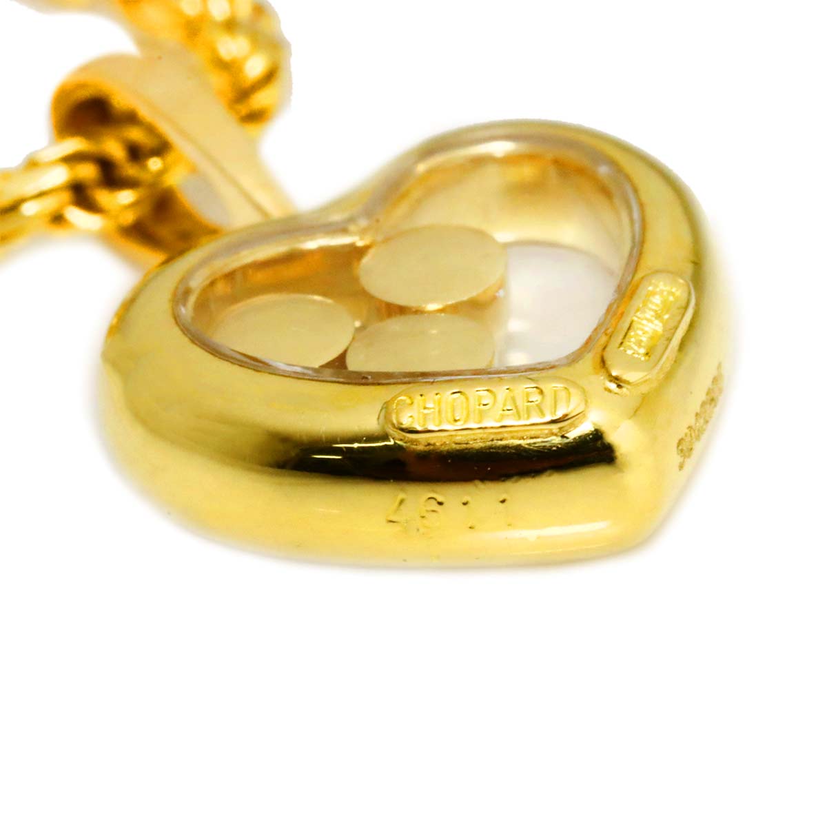 Happy Diamond Heart Necklace 18K Yellow Gold 750