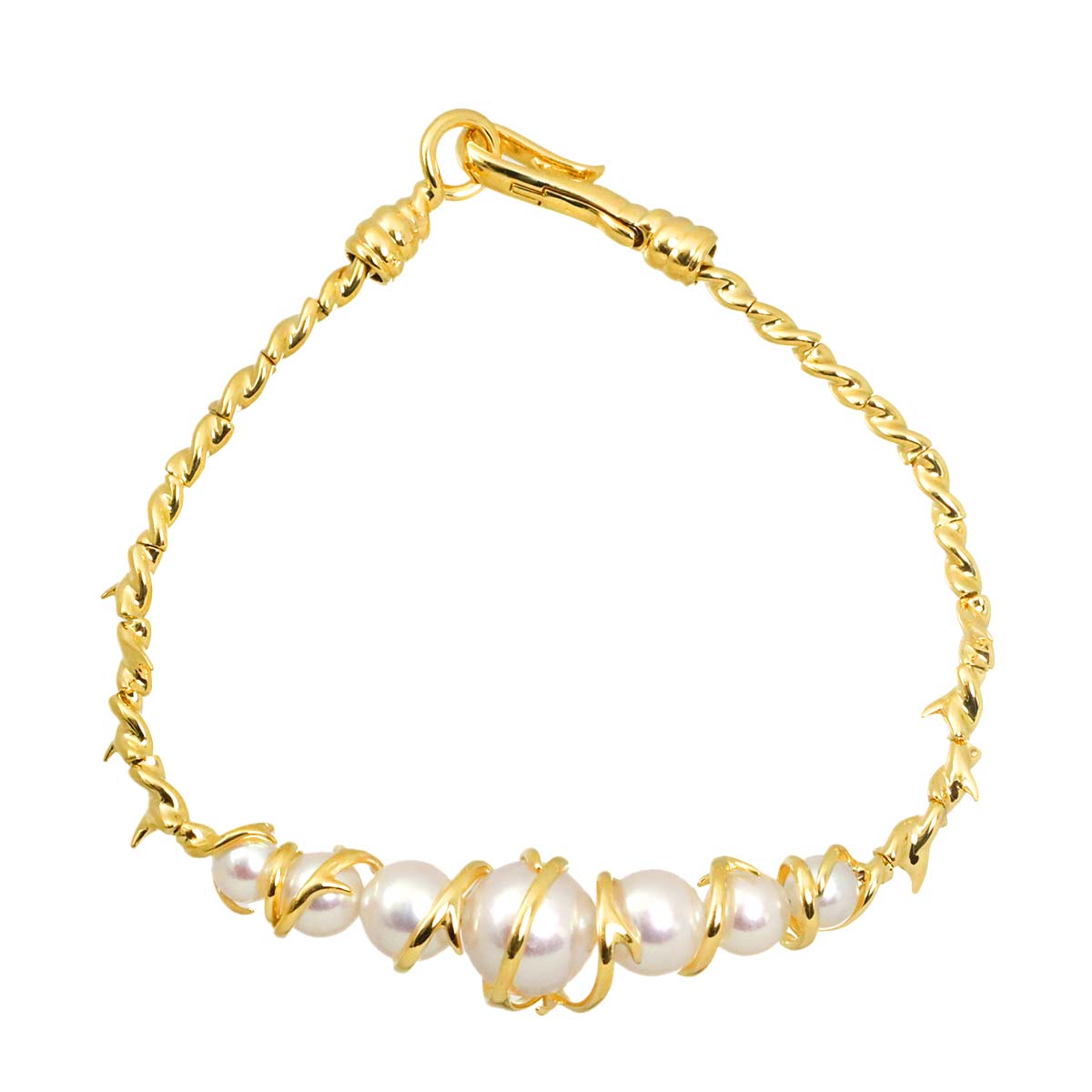 Akoya Pearl 9.2-5.0mm Bracelet 18K Yellow Gold 750