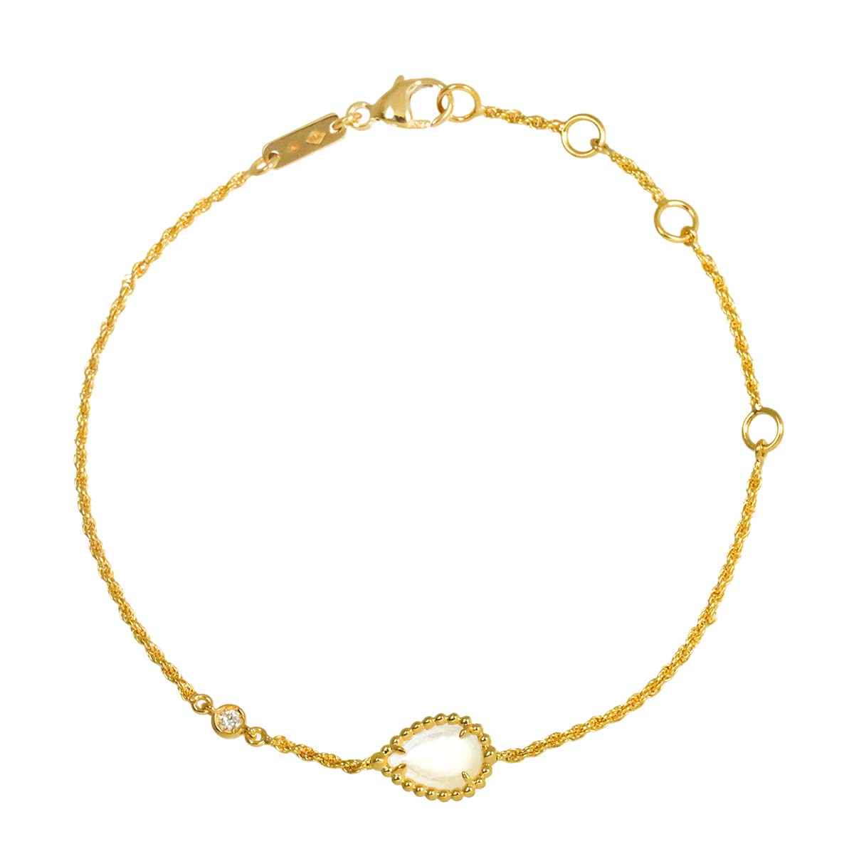 Serpent Boheme MOP Diamond Bracelet XS 18K YG 750