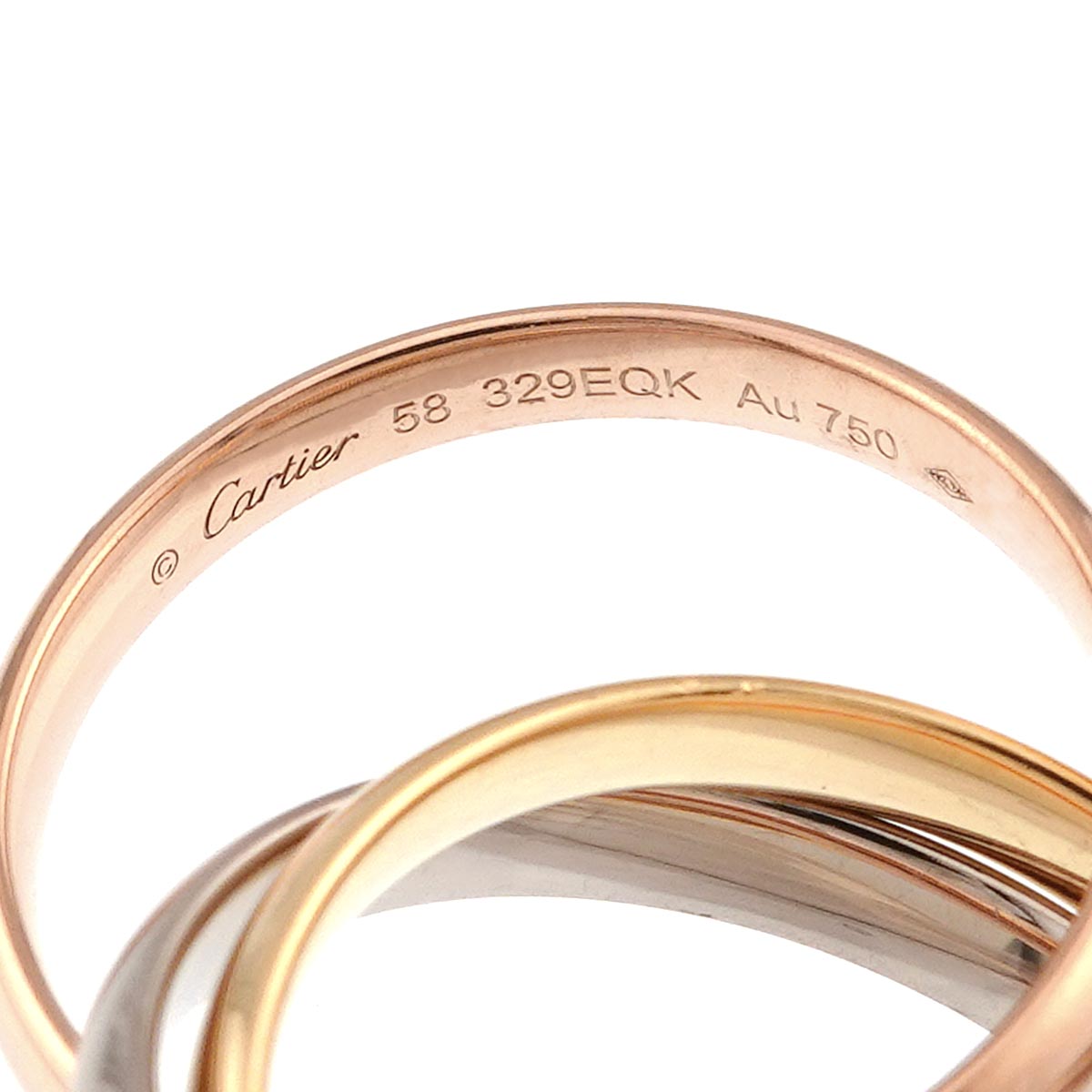Trinity MM Ring 18K YG WG PG 750 Size58 8.25(US)