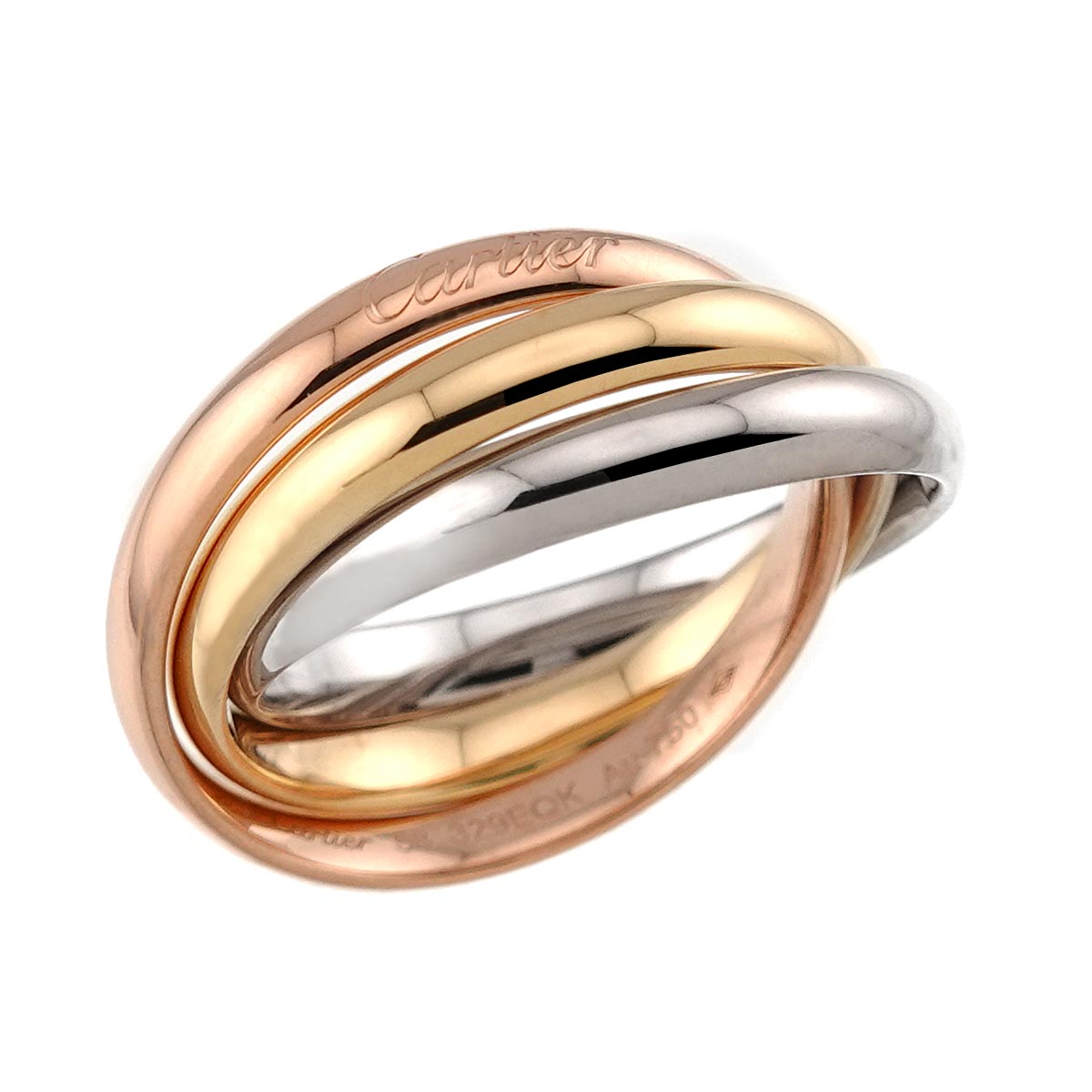 Trinity MM Ring 18K YG WG PG 750 Size58 8.25(US)