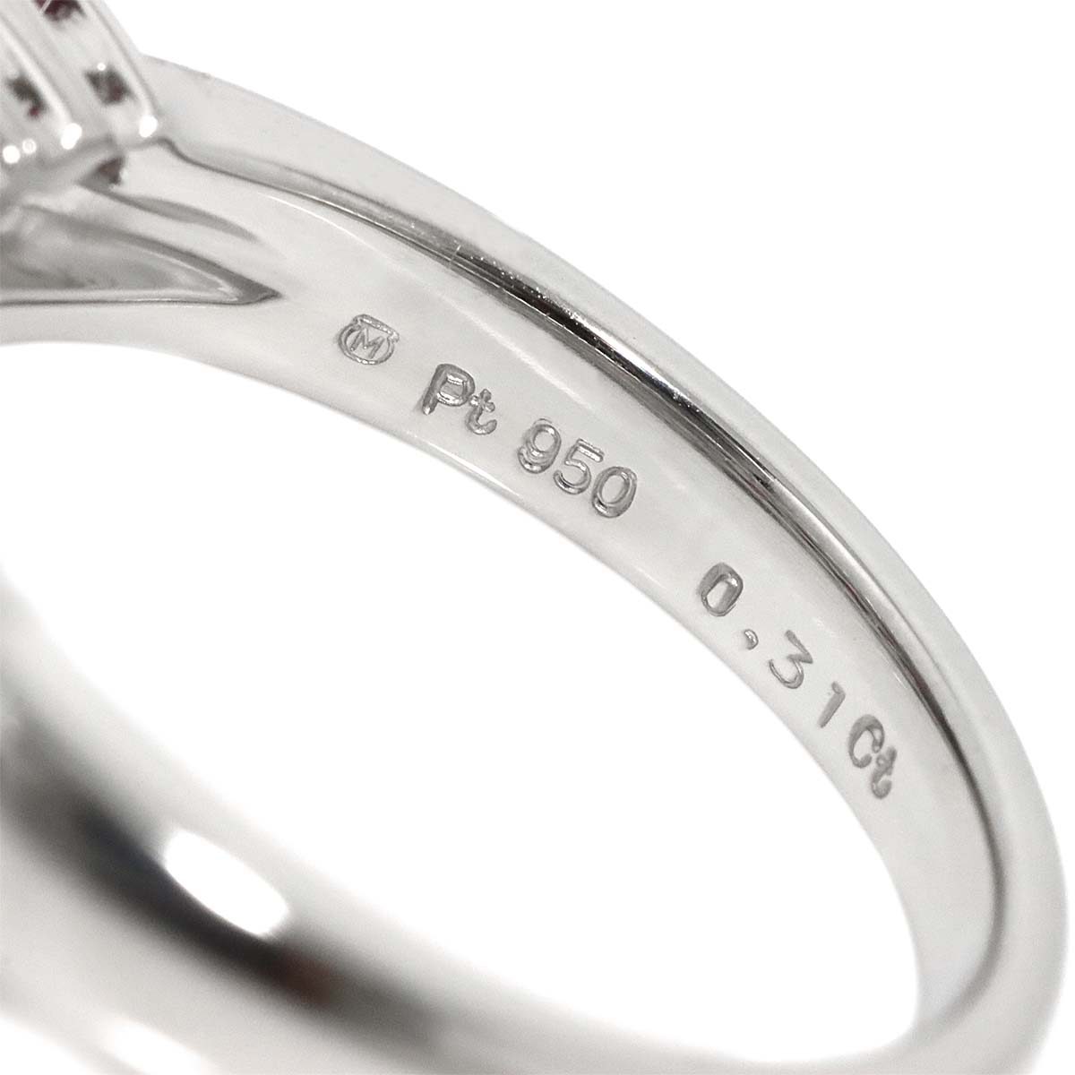 Ruby 0.31ct Diamond 0.35ct Ring Pt Platinum Size5.75-6(US)